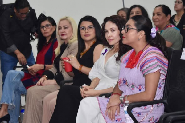 En el marco del 73.&ordm; aniversario del reconocimiento del derecho de las mujeres al voto en M&eacute;xico, la Mtra. Myriam Gonz&aacute;lez, titular de la SISyDIC de la UNACH, particip&oacute; en el acto conmemorativo en el Auditorio del Humanismo del H. Congreso del Estado