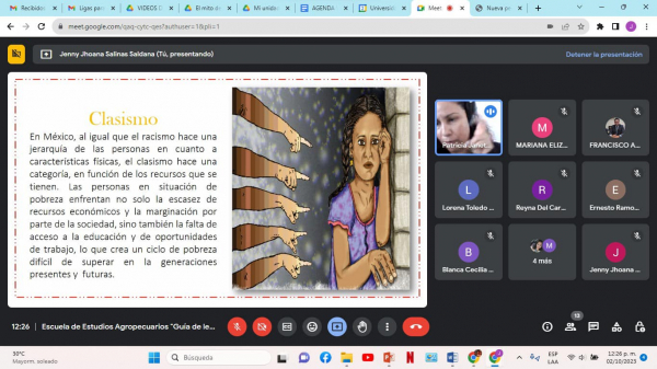 Curso sobre la “Guía para Fomentar en la Comunidad Universitaria el Lenguaje Incluyente y No sexista” y el curso “Racismo y No Discriminación”