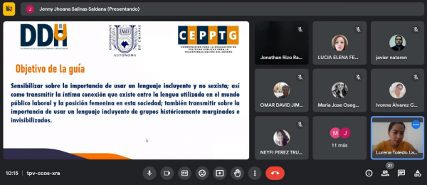 Cursos: &quot;Guía para fomentar en la comunidad universitaria el Lenguaje Incluyente y No Sexista&quot; y &quot;Racismo y No Discriminación&quot;