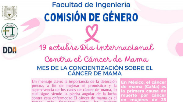 Mes de la Concientización y la Lucha Contra el Cáncer de mama.